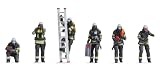 ロクハン Zゲージ 1/220スケール 極小フィギュア 消防士 S200 ジオラマ用品
