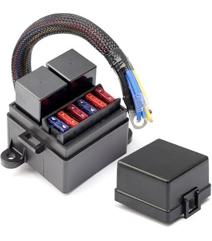 Amazon | 4ピン/5ピン12V-24V自動車リレーヒューズボックス4 12