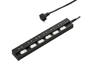 オーム(OHM) 電源タップ 雷に強い節電タップ 6個口 1m 黒 00-6944 HS-TPK61PBT-K オーム電機