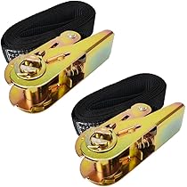 ラッシングベルト  ラチェットバックル式新品未使用2本セット 三方良し 2pcsセット 黒色 ラチェット式ベルト荷締機 Sフック