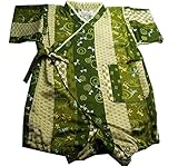 日本製 和風j甚平2wayオール ベビー男の子 80cm