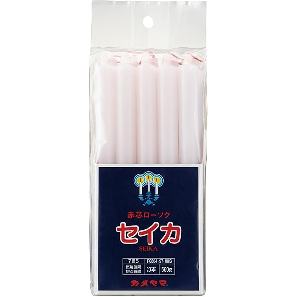 Amazon.co.jp: カメヤマ ローソク 聖火印 変形黄芯 15号(角袋) 16本入