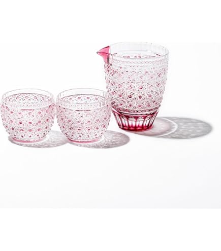 Amazon.co.jp: カガミクリスタル(Kagami) 酒器揃 青 江戸切子 七宝に星 