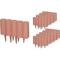 畑仕事　ブラウン10個ダークブラウン10個 Amazon | 高儀 TAKAGI ブロックフェンス ダークブラウン 10個入