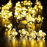 ReaseJoy イルミネーション LED 50球 7m ソーラー充電式 ガーデンライト 屋外 防雨防水型 自動ON/OFF パーティー 結婚式 クリスマス 新年 飾り ウォームホワイト
