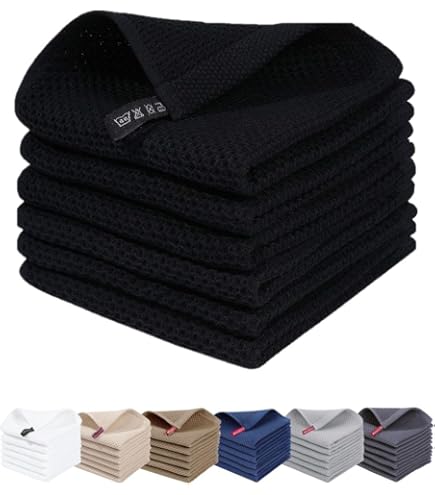 ꕤ︎︎ エンカサ ホームズ キッチン ディッシュ タオル 綿 吸収性 速乾