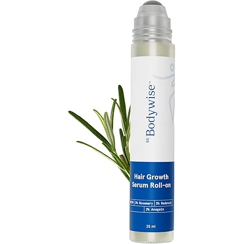 Be Bodywise Rosemary Hair Growth Serum (Roll On) | 3% Redensyl, 2% Aminexil & 2% Anagain | Thicker & Stronger Hair | Prevents