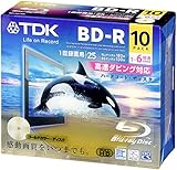 TDK 録画用ブルーレイディスク BD-R 25GB 1-6倍速 ゴールドディスク 10枚パック 5mmスリムケース BRV25C10A