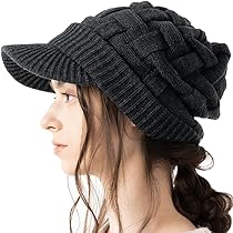 Amazon | [Loo＆c] [ルーアンドシー] 帽子 つば付き ニット