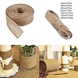 Kicode 5m/16.4ftナチュラルジュートヘッセン三角ロール苛烈なDIY結婚式パーティー表椅子弓花屋クラフト装飾リボン
