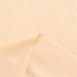 手芸のいとや 生地 ニット布 綿ジャージ 無地 ペールオレンジ 生地幅-約90cm 約45cm輪×1mカット 綿100%