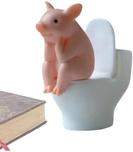 Amazon.co.jp: かわいい動物のオーナメント - トイレに座っている漫画