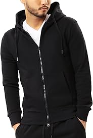 JIGGYS SHOP ジップパーカー メンズ スウェット パーカー 秋服 無地 薄手 細身 スリム サイドライン