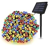 ソーラー ストリングライト LED ソーラー イルミネーション,TECBOX [ 200 LED球 全長22m 自動点灯 消灯 エコ 防水 ] ソーラー 電飾 - お店周り パーティー 結婚式 ガーデ