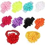 OGORI ベビー カチューシャ キッズ 赤ちゃん ヘアーバンド 出産祝い 記念撮影 可愛い 花髪飾り 10枚セット