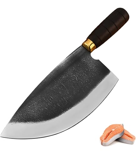 Amazon | Irai Utaki 中華包丁 押さえ型 包丁 194mm 手打ち鍛造加工 肉