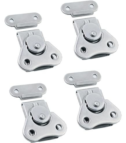 Butterfly Latch Stainless Steel Padlockable Twist Latch Keeper Toggle Clamp Catch Case Box Chest Lock Hasps Black - View #7