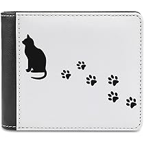 Amazon | [Tgmall] 二つ折り財布 メンズ 猫の足あと 猫の肉球 猫