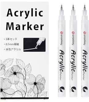 Amazon | FLYMAX ホワイトペイントペン 6本パック 0.7mm
