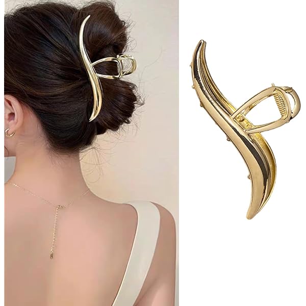 Amazon.co.jp: rozeTOneo バンスクリップ ヘアクリップ シンプル 