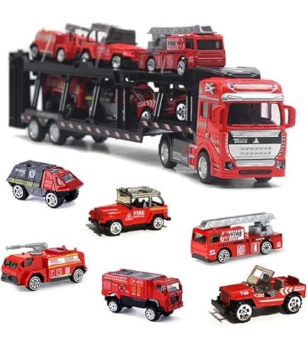 ミニカーセット　22台 Amazon.co.jp: マルカ(Maruka) ダイキャスト消防チーム おもちゃ 車 3