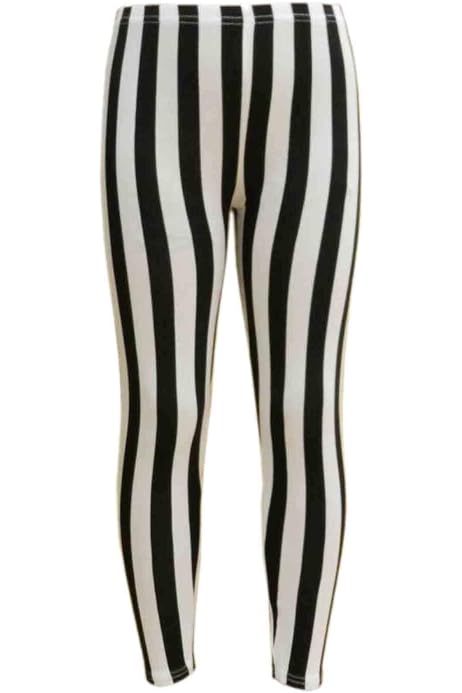 elope Black and White Striped Leggings 