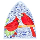 動物ワールド – Cardinals Perched on Branch Fused Glass Nightlightカバー – マルチ