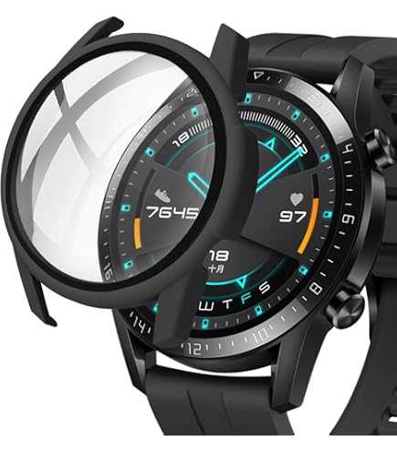 Amazon.co.jp: For HUAWEI Watch GT2 46mm ケース【ELMK】全面保護 耐
