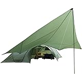 Amazon Hilander ハイランダー トラピゾイドタープ450 ポリコットン Hilander ハイランダー スポーツ アウトドア