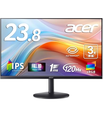 【2台】24インチ フルHD モニター ACER SA240Y Amazon.co.jp: Acer SA240Y Bbmipux 23.8インチ フルHD (1920 x