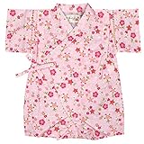アスナロ（甚平） 甚平 ベビー 女の子 子供 日本製生地 桜柄 綿100％ ロンパース70 ピンク
