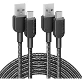 Anker 310 高耐久ナイロン USB-C & USB-A ケーブル 0.9m 2本セット | USB 2.0 フルスピード充電 iPhone 18 / 17 / 16シリーズ Galaxy LG Android各種対応