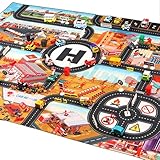 Percy’s Caravan プレイマット ジャンボ 大型 マップ シート マット 交通 ミニカー 130×100 (消防士)