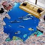 立体3d lhdlily Sea World Dolphinラダー床Painting防水厚み床壁紙壁画 LHDLily-561616981-11858