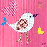 Oopsy Daisy Mod Chick On Hot Pink Stretched Canvas Wall Art by Rachel Taylor, 10 by 10-Inch [並行輸入品]