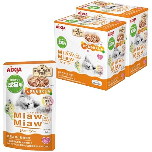 ミャウミャウ (MiawMiaw) ジューシー とりももほぐしみ 60g×24個セット