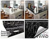 Veinedブラック大理石光沢ビニール建築ラップホームオフィス用家具壁紙タイルシート6.5 Ft X 12 "ロール 6.5ft x 15.9" 4-roll pack ブラック blackveine