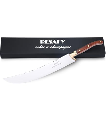Amazon | Resafy シルバー ブラック シャンパーニュ サーベル 木箱付き