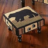 ブラックBear Tracks Footstool