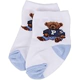 Amazon Co Jp ポロ ラルフローレン Polo Ralph Lauren ベビー ソックス 靴下 ベア くま 出産祝い ギフト 男の子 女の子 キッズ White 0 6months 並行輸入品 服 ファッション小物