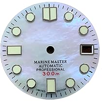 C3 Lum Marine Master Silver w/date Dial fit SKX007 7S26 NH35 28.5mm
