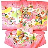 産着 初着 祝い着 女の子 着物 /B77ピンク・鈴