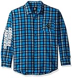 Carolina Panthers Wordmark基本的なフランネルシャツMedium
