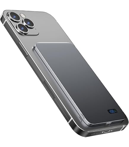 Amazon | ワイヤレス充電器 超薄型 小型 8000mAh モバイルバッテリー