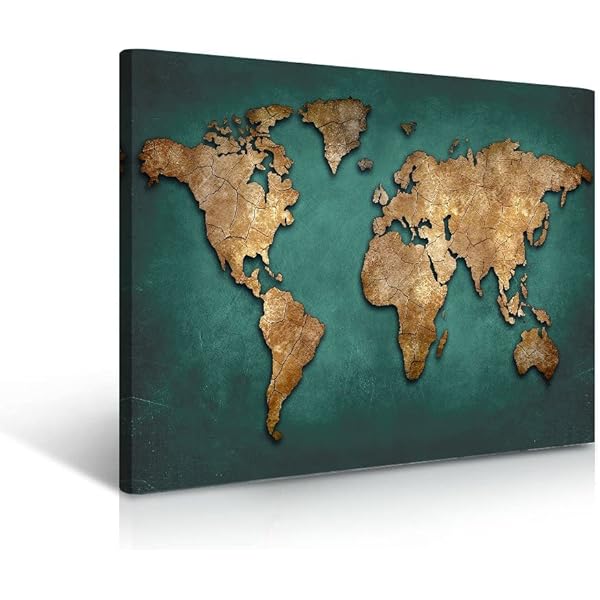 Amazon.co.jp: Potooart 世界地図 ポスター アンティーク風世界