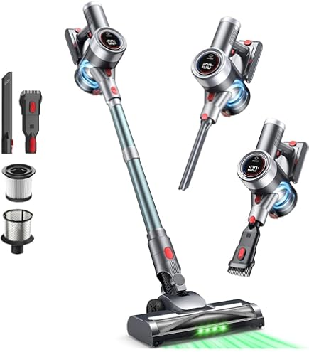V500 コードレス掃除機　3段階吸引力　自動ゴミ収集　多機能ブラシ付き Amazon | 【自動ゴミ収集ドック 充電・収納・ゴミ収集一体型3in1
