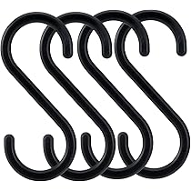 Amazon｜レック(LEC) S字フック 大 4個入 耐荷重 4kg ブラック｜フック