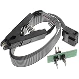 Rasbee SOIC8 SOP8 ICテストクリップ フラッシュチップソケットアダプター 150MIL 205MIL BIOS 24 25 93 95 ケーブル付きプログラマ 並行輸入品