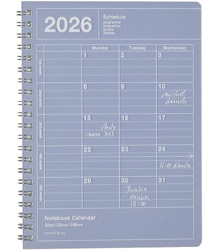 Amazon.co.jp: 手帳 2026 スケジュール帳 2026年1月始まり 月間