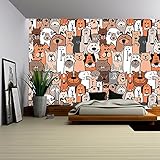 wall26 – 自己粘着壁紙大壁壁画シリーズ 100"x144" WMR-WP-X-DG34-100x24x6